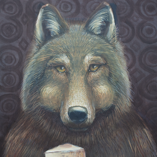 Painting of a wolf