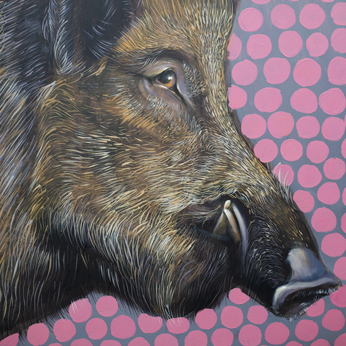 Painting of a warthog